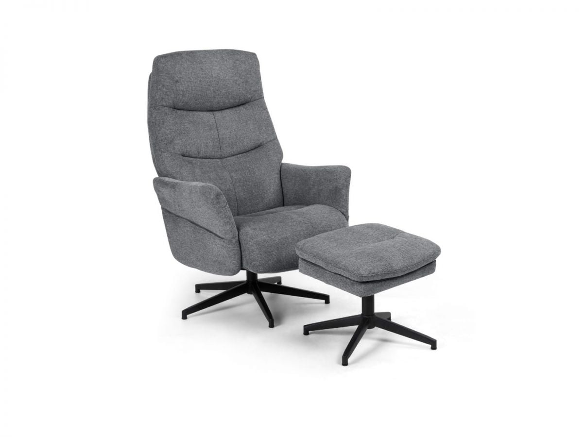 כורסא עם הדום קאן צבע אפור כהה CANNES מתצוגה