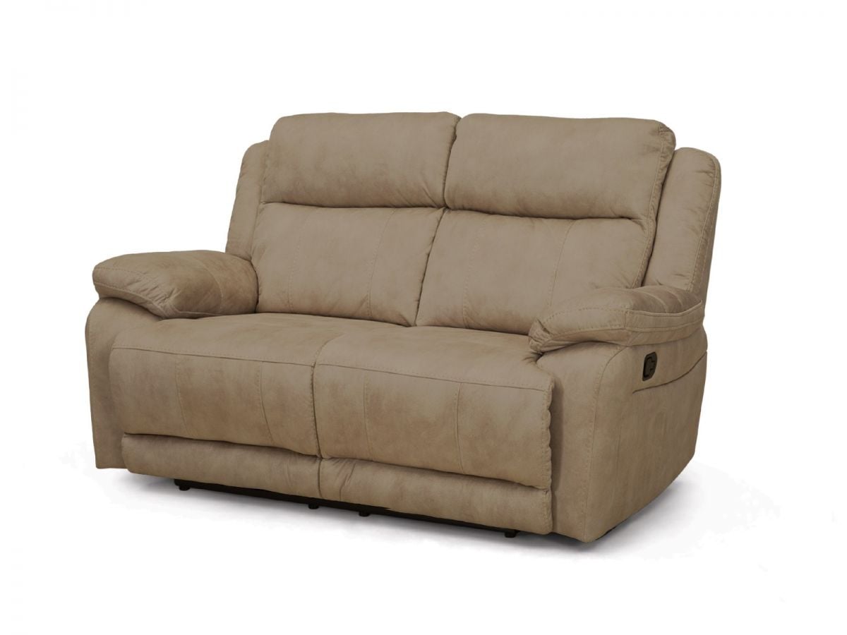 ספה דו מושבית CAPRI מבד בצבע אפור בהיר 