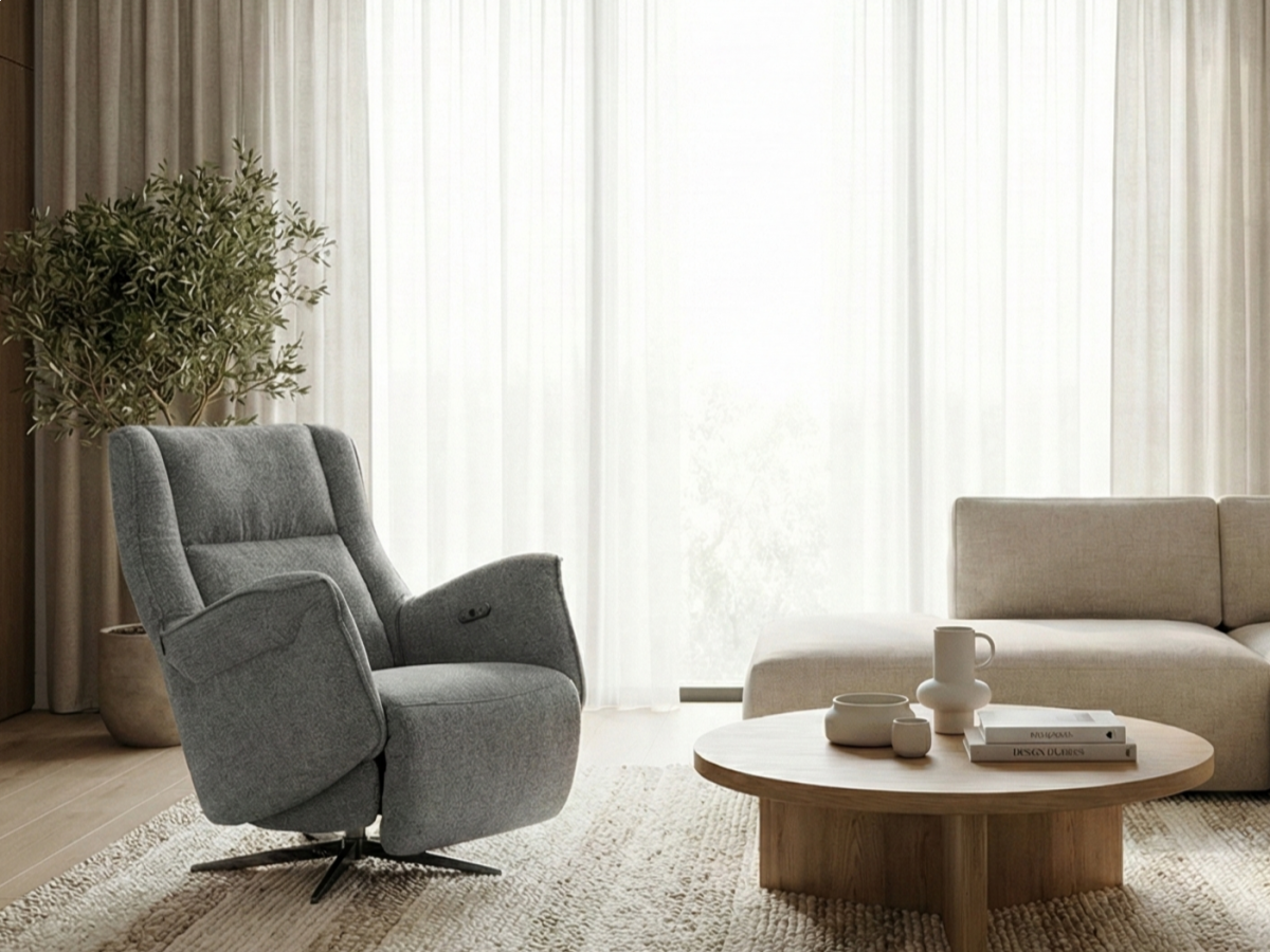 כורסת טלוויזיה חשמלית מבד COSEY UNO