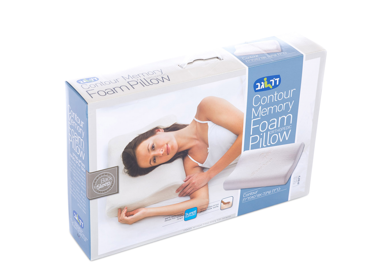 כרית שינה אורטופדית CONTOUR אנטומית ויסקו אלסטית