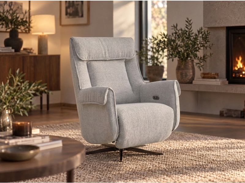 כורסת טלוויזיה חשמלית מבד COSEY DUO